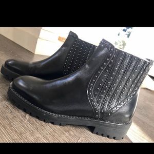 Zara Black Studded Ankle Boots